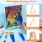 10-Pack 8x10 Inch Canvas & Easel Set – Mini Acrylic Paint & Brush Kit with Paint Trays, Disposable Aprons for Adults & Kids, Sip & Paint Party Supplies
